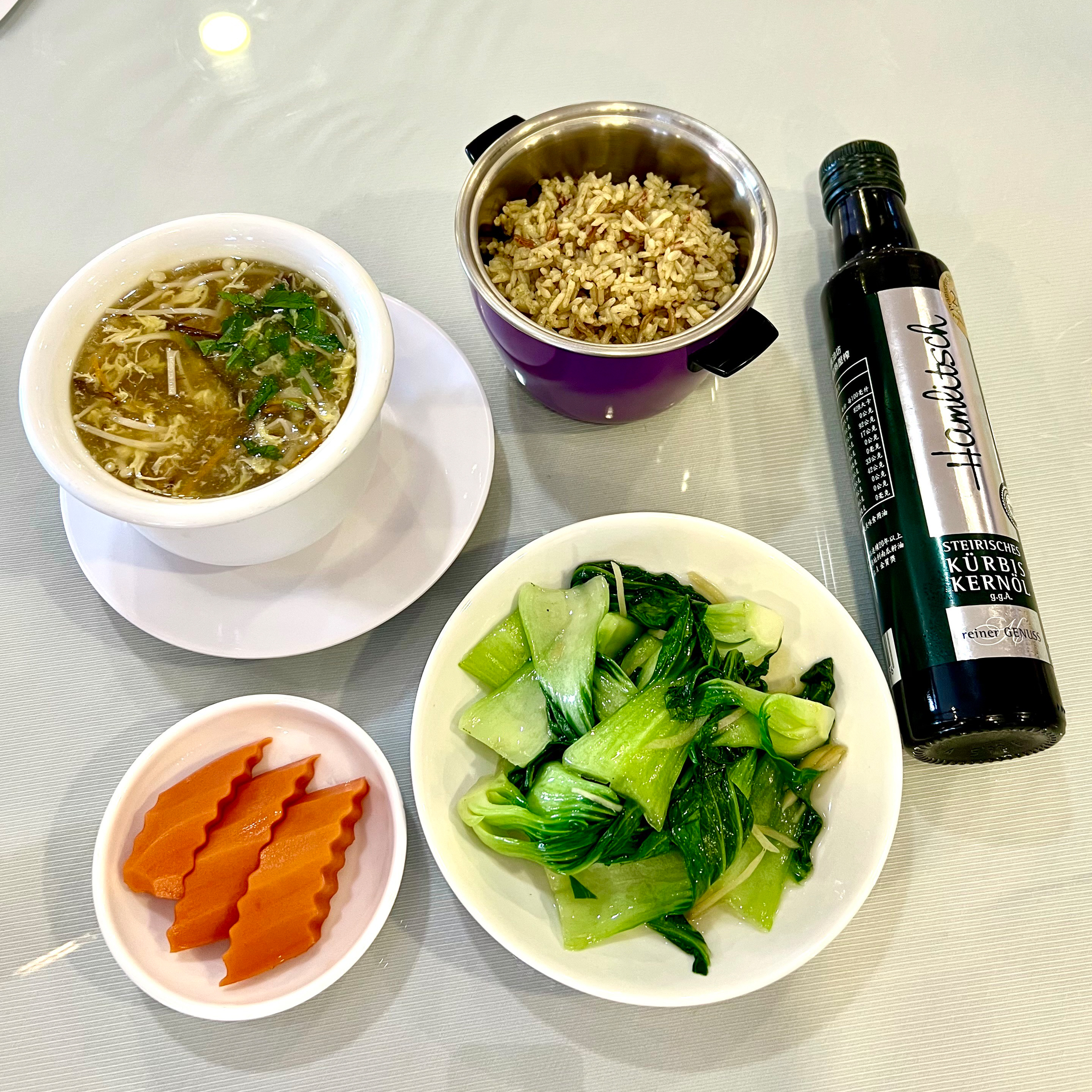 F03金質油拌飯+湯+菜